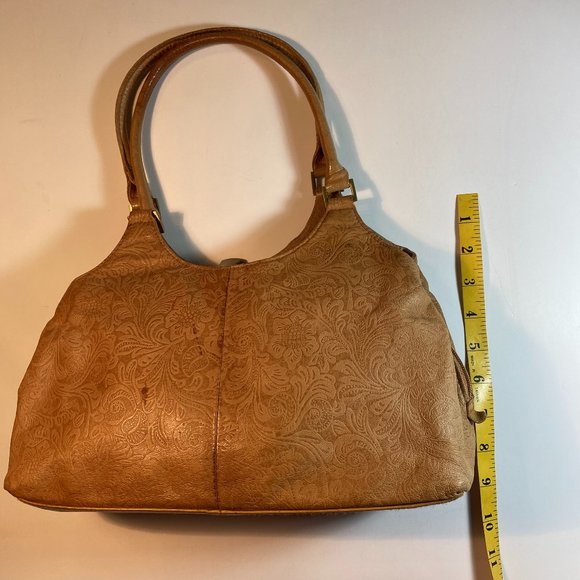 Studio Works Tan Leather Embossed Women's Purse - Picture 4 of 7